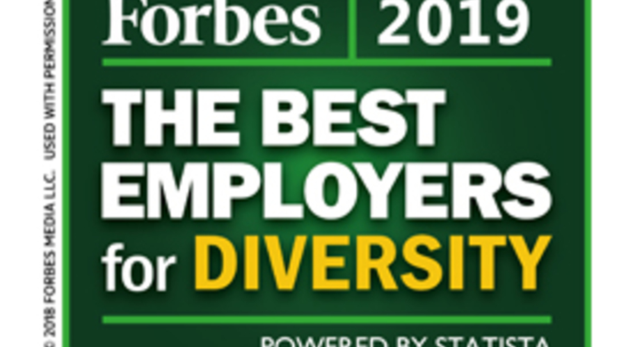 In 2019 Named One Of Forbes Best Employers For Diversity